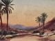 E. Jantet. Animated Landscape. Oil Painting On Wood Panel Signed