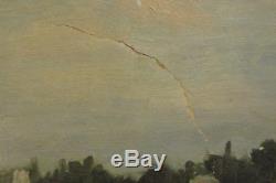 E. Landru Beautiful Impressionist Painting Landscape Oil On Panel 1949