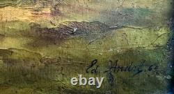 Edmond André (1837-1877) Impressionist Paris Exhibition in Honfleur Landscape 69