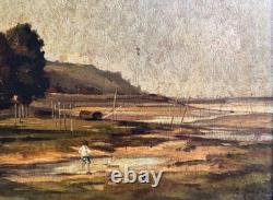 Edmond André (1837-1877) Impressionist Paris Exhibition in Honfleur Landscape 69