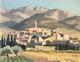 Edmond Chauvet 1903-1969 Provencal Landscape Oil On Wood 41x35 Cm