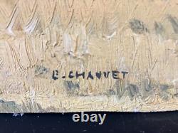 Edmond Chauvet 1903-1969 Provencal landscape oil on wood 41x35 cm