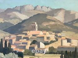 Edmond Chauvet 1903-1969 Provencal landscape oil on wood 41x35 cm