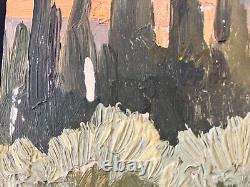 Edmond Chauvet 1903-1969 Provencal landscape oil on wood 41x35 cm