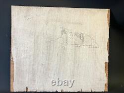 Edmond Chauvet 1903-1969 Provencal landscape oil on wood 41x35 cm