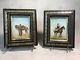 Edouard Detaille 1848/1912 Pair Of Paintings On Panel Mahogany Framed