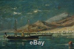 Edouard Manduau, 1855, French Navy In Aden, Steamers, Cote 2.000 Euros