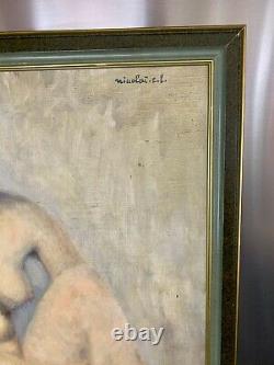 Elegant Oil On Canvas Representing A Naked Woman, Signed Nicolai. E. L.