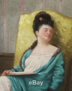 Emil Bare Hungarian Painter Art Hungary Oil Painting Portrait Woman Reading