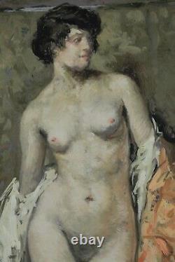 Emile Baes, 1879-1954, Young Woman, Nude Draped, 1929, Odds Up To 17,000 Euros