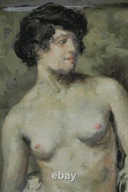 Emile Baes, 1879-1954, Young Woman, Nude Draped, 1929, Odds Up To 17,000 Euros