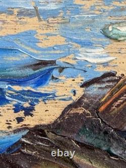 Émile Beaussier (1874–1943), Oil on Panel, Red Rocks at Agay, Signed Seascape