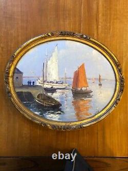 Emile Gauffriaud Bretagne 2 Paintings On Wood Panel