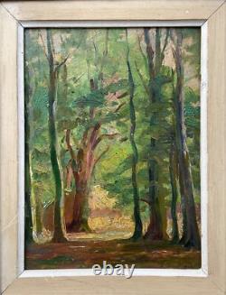 Émile Othon Friesz Painting on Cardboard Under Wood Opens 1910/20 Fauvism