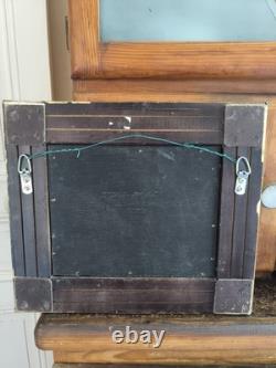 English Marine Oil on Wood Panel Unsigned Boats at Sea