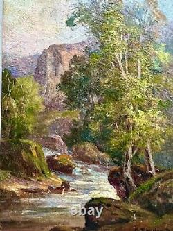 Ernest Reculon-dupont (1861-) Creuse Landscape To The River Hsp 26.5 X 17.5