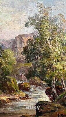 Ernest Reculon-dupont (1861-) Creuse Landscape To The River Hsp 26.5 X 17.5