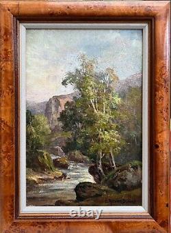 Ernest Reculon-dupont (1861-) Creuse Landscape To The River Hsp 26.5 X 17.5