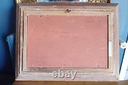 Etienne Bouillé 1858-1933 oil painting on wood Lande de Ploumanach