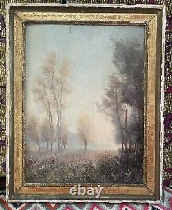 Eugène Camille Lambert (1871-1948) Oil on wood Signed Landscape 1911