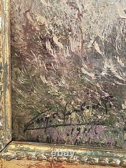 Eugène Camille Lambert (1871-1948) Oil on wood Signed Landscape 1911