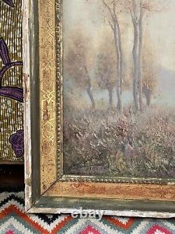 Eugène Camille Lambert (1871-1948) Oil on wood Signed Landscape 1911