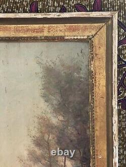 Eugène Camille Lambert (1871-1948) Oil on wood Signed Landscape 1911