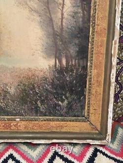 Eugène Camille Lambert (1871-1948) Oil on wood Signed Landscape 1911