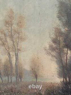 Eugène Camille Lambert (1871-1948) Oil on wood Signed Landscape 1911