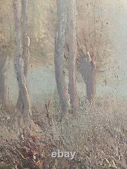 Eugène Camille Lambert (1871-1948) Oil on wood Signed Landscape 1911