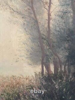 Eugène Camille Lambert (1871-1948) Oil on wood Signed Landscape 1911