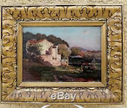 Eugene De Barberiis 1857-1937. Beautiful Impressionism & Animated Landscape Of Provence