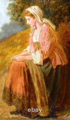 Eugène-François de Block 1812-1893. Belgian School. Young Woman at the Fountain