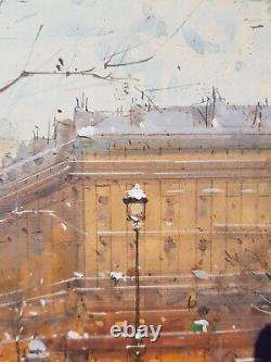 Eugène GALIEN LALOUE SUPERB GOUACHE PARIS UNDER THE SNOW