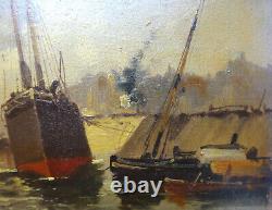 Eugène Galien-laloue (1854-1941) Oil On Wood Marine Signed L. Dupuy Ep 19th Century