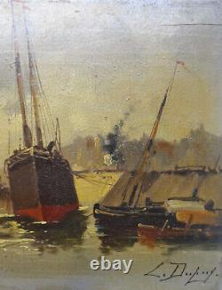 Eugène Galien-laloue (1854-1941) Oil On Wood Marine Signed L. Dupuy Ep 19th Century