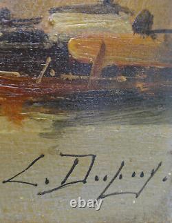 Eugène Galien-laloue (1854-1941) Oil On Wood Marine Signed L. Dupuy Ep 19th Century