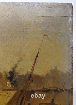 Eugène Galien-laloue (1854-1941) Oil On Wood Marine Signed L. Dupuy Ep 19th Century