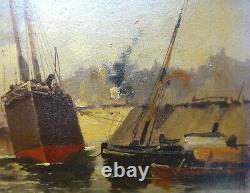 Eugène Galien-laloue (1854-1941) Oil On Wood Marine Signed L. Dupuy XIX