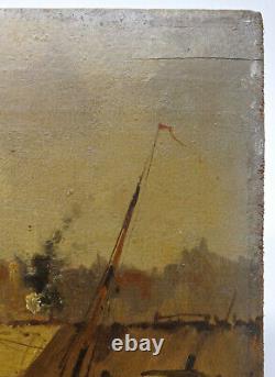 Eugène Galien-laloue (1854-1941) Oil On Wood Marine Signed L. Dupuy XIX