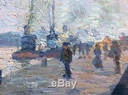 Eugène Tirvert Impressionist Painting Bords De Seine In Rouen Hsp Dated 1903