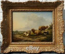 Eugene Verboeckhoven, 1860, Benezit, Huge Cote! The Sheeps! Sublime