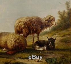 Eugene Verboeckhoven, 1860, Benezit, Huge Cote! The Sheeps! Sublime