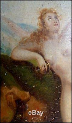 Eve Temptress Naked Woman In Nature Nude Female Oil On Wood Nineteenth Eroticism