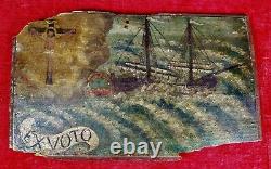 Ex-vote. Anonymous. Oil Painting On Wood. Spain. Xth Century