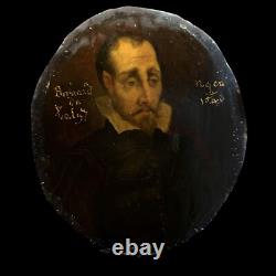 Exceptional Miniature on Wood Depicting Bernard De Palissy & Dated 1540