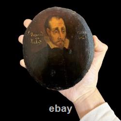 Exceptional Miniature on Wood Depicting Bernard De Palissy & Dated 1540