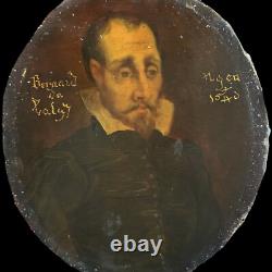 Exceptional Miniature on Wood Depicting Bernard De Palissy & Dated 1540