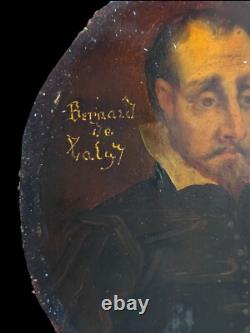 Exceptional Miniature on Wood Depicting Bernard De Palissy & Dated 1540
