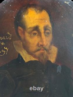 Exceptional Miniature on Wood Depicting Bernard De Palissy & Dated 1540